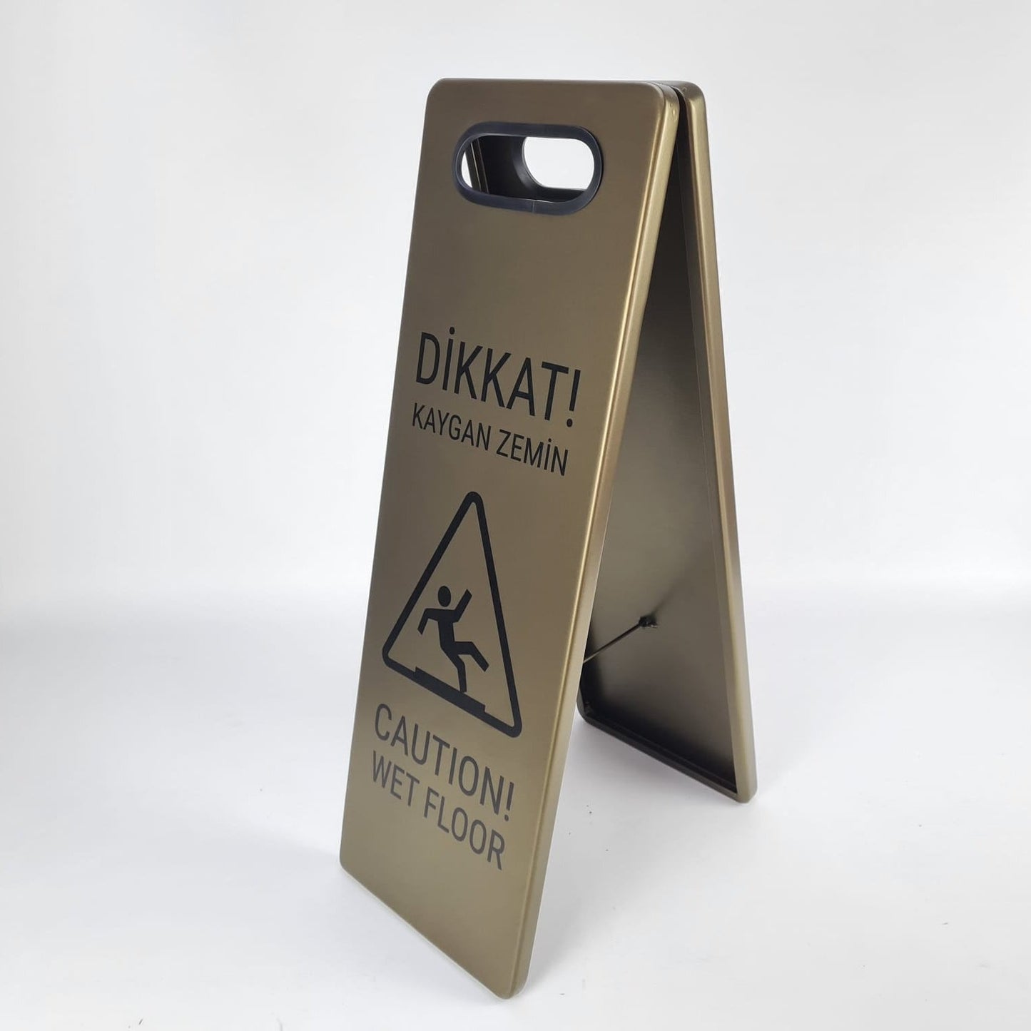 Metal Wet Floor Sign – Foldable Double-Sided Warning Board for Hotels & Shopping Malls - Otimsan Shop