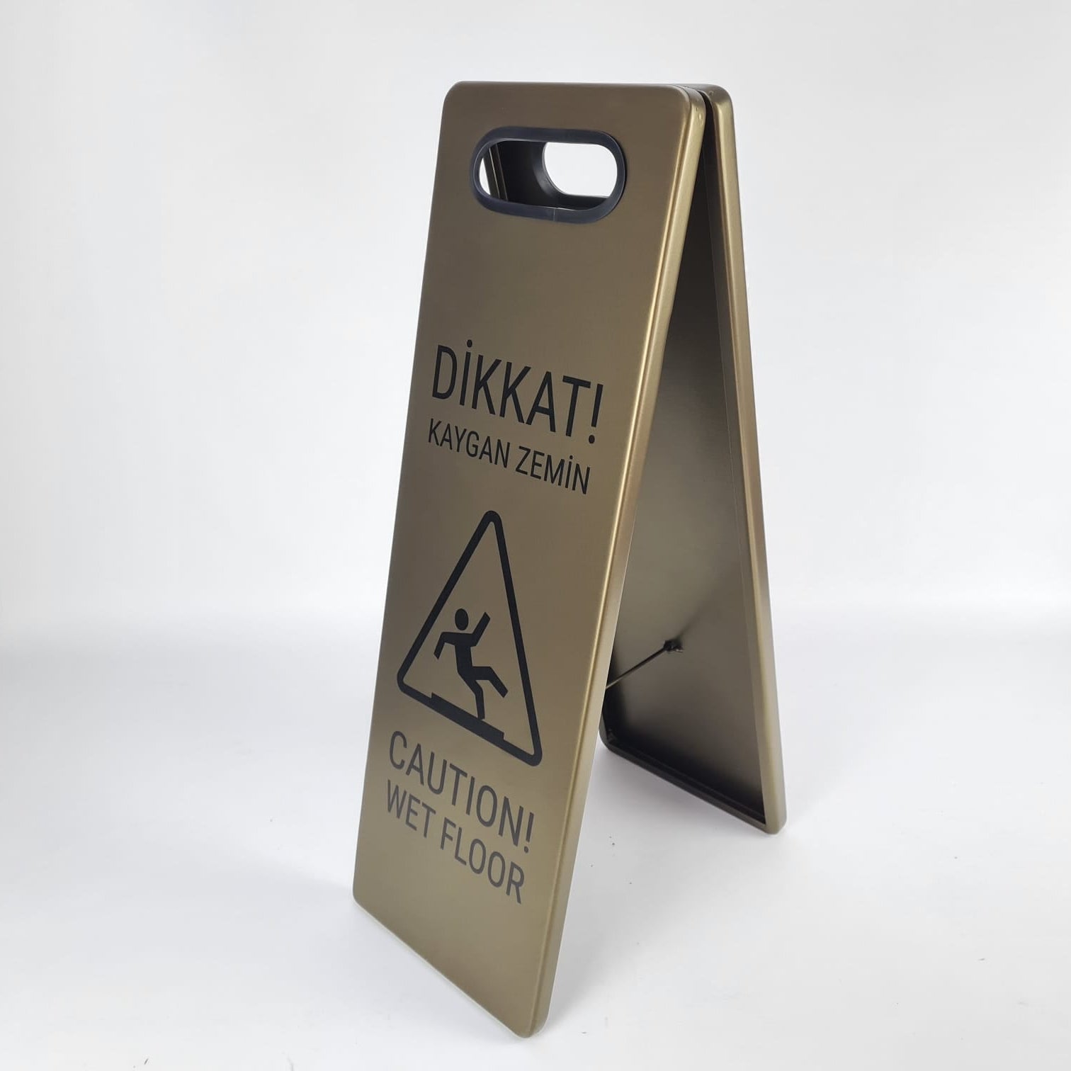 Metal Wet Floor Sign – Foldable Double-Sided Warning Board for Hotels & Shopping Malls - Otimsan Shop
