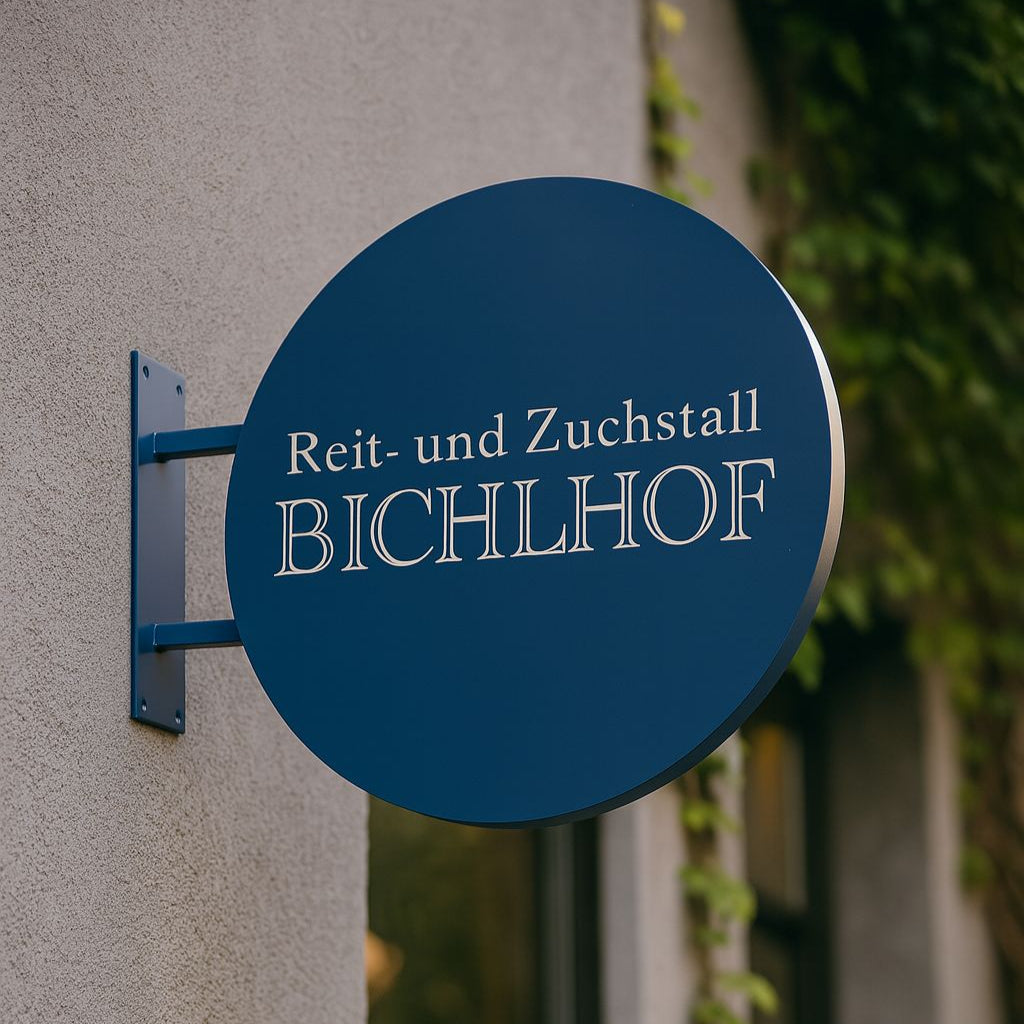 Double-Sided Durable Round Store Sign | Custom Logo Printed - Otimsan Shop