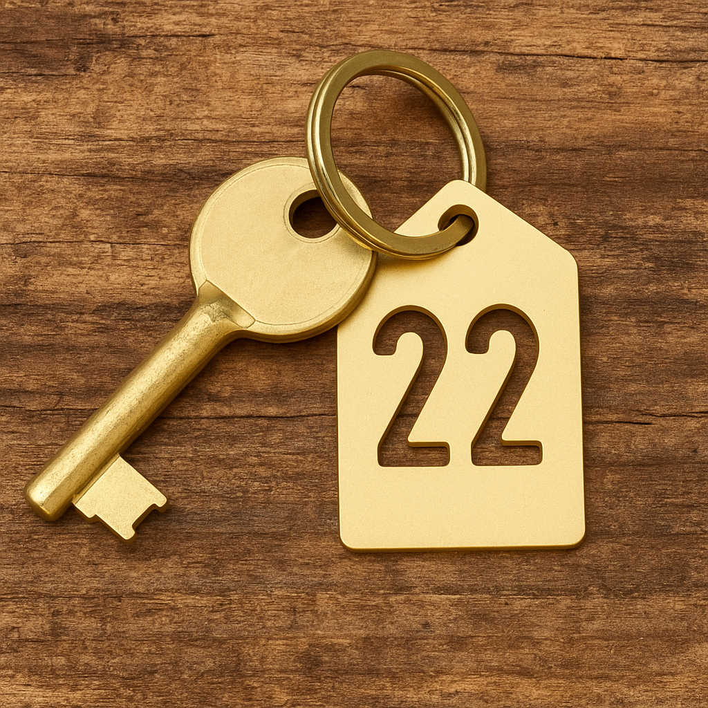 Metal Numbered Keychain | Hotel & Café Cloakroom Tag - Otimsan Shop