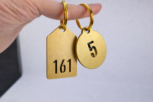 Metal Numbered Keychain | Hotel & Café Cloakroom Tag - Otimsan Shop