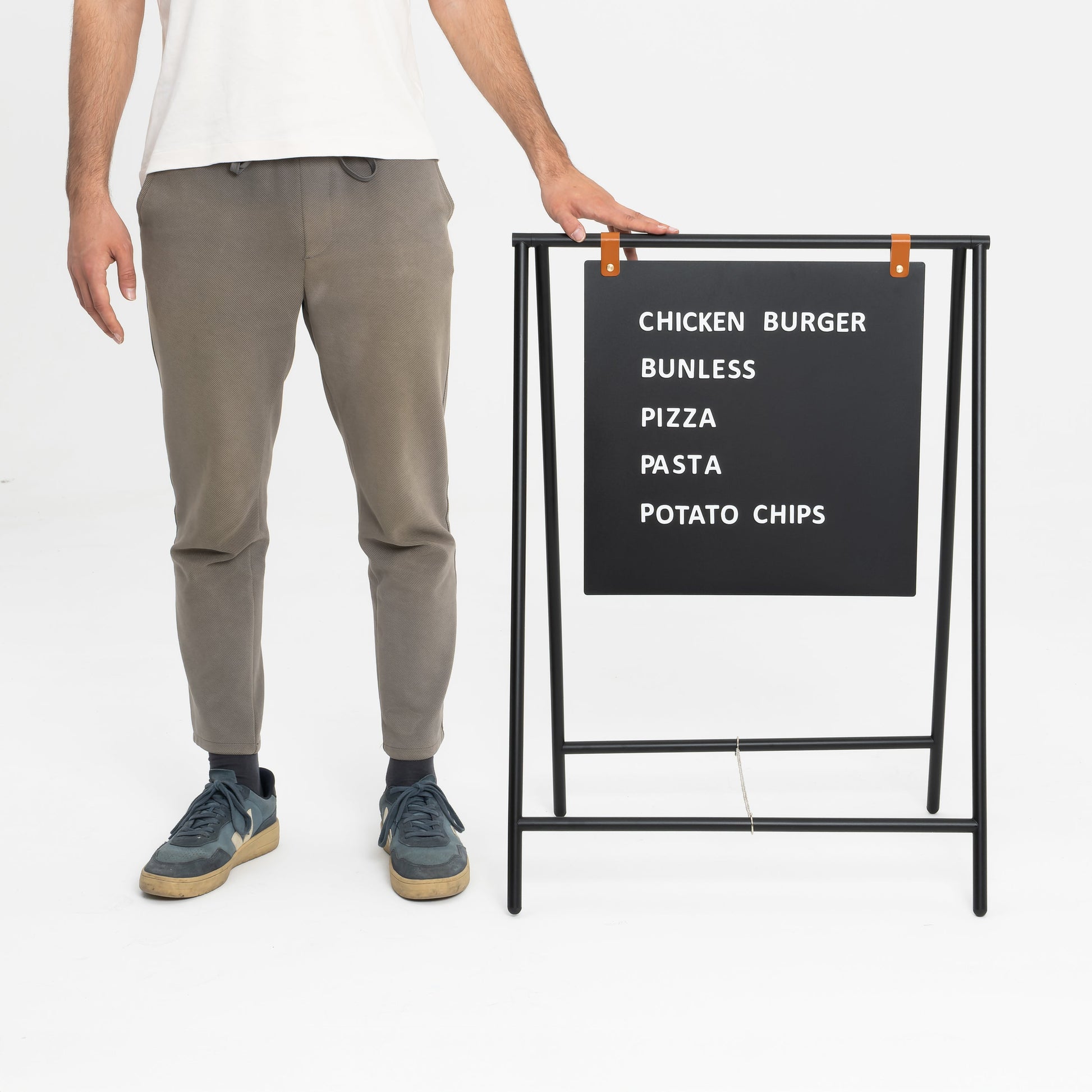 Magnetic Freestanding Double-Sided Economic Pavement Sign | Foldable Shop Board with Printed Brand Logo - Otimsan Shop