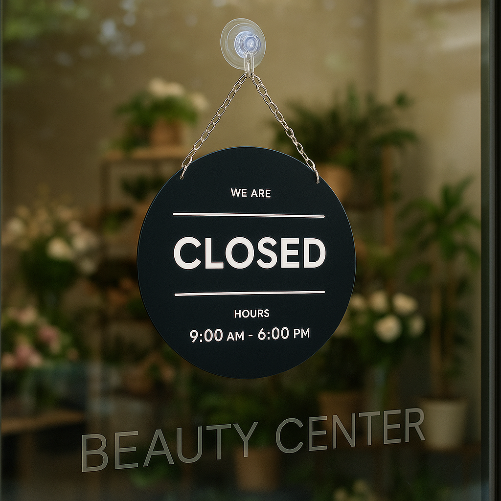 Open/Closed Sign | Custom Hanging Door Sign - Otimsan Shop