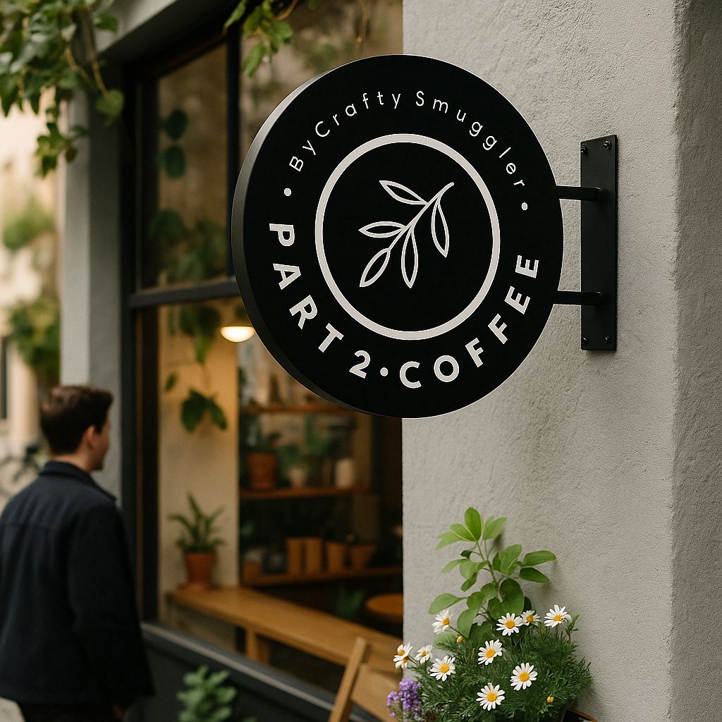 Double-Sided Durable Round Store Sign | Custom Logo Printed - Otimsan Shop