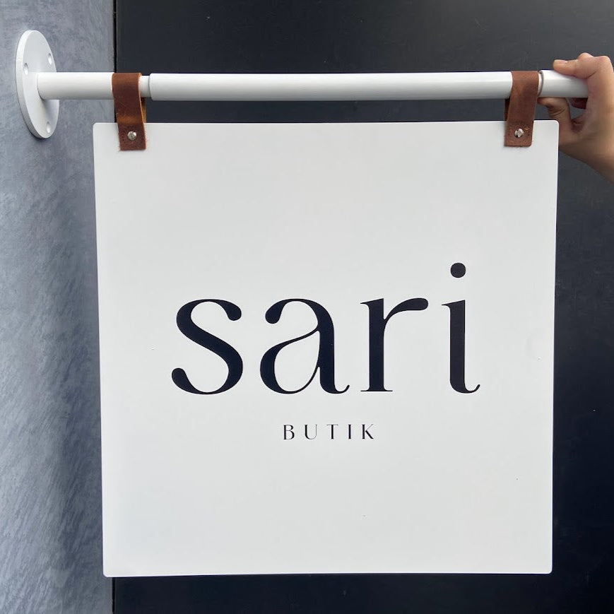 Double-Sided Flag Sign | Square Custom Logo Print - Otimsan Shop