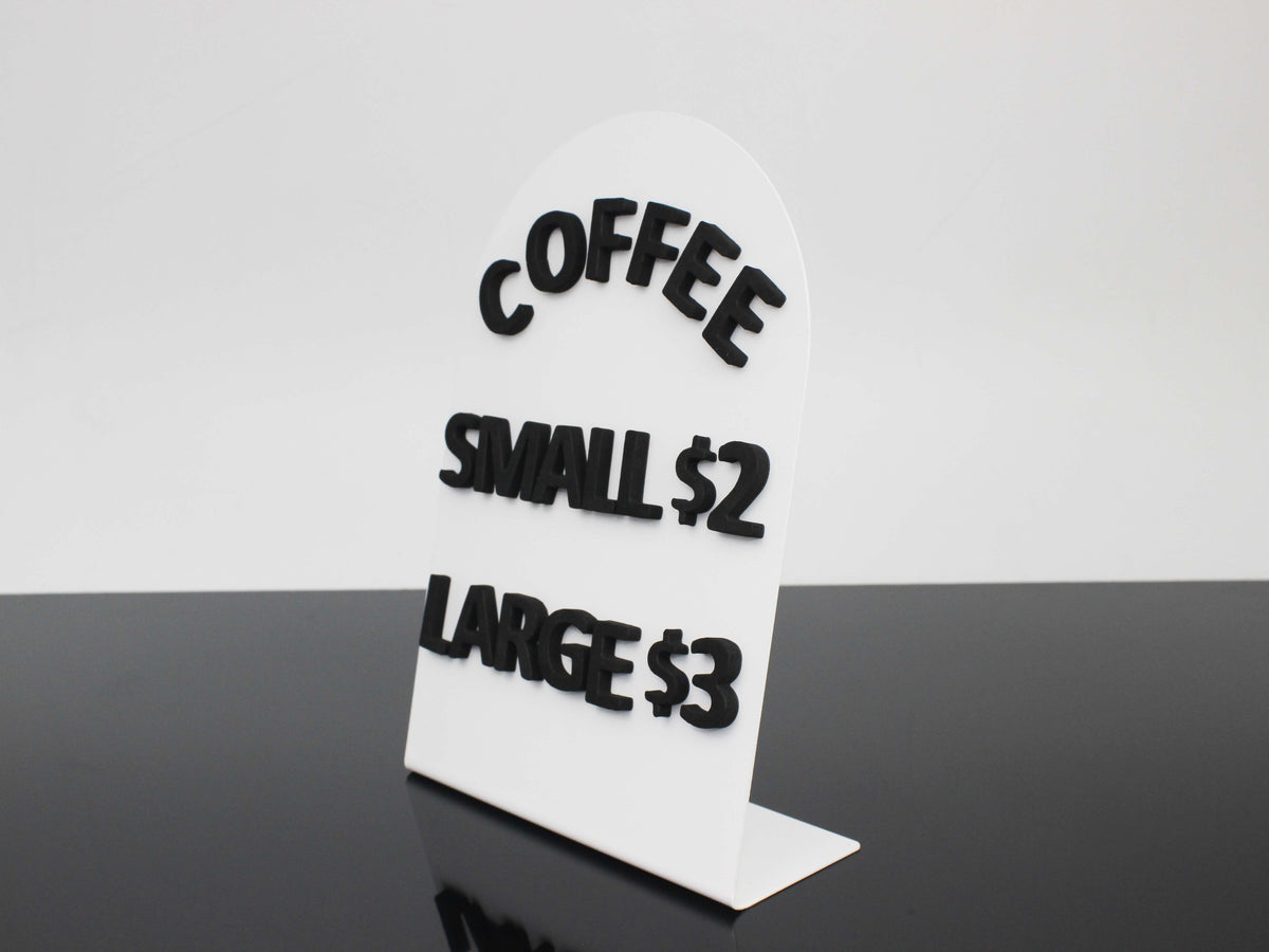 3-Piece Metal Tabletop Information Stand – Magnetic Letter Changeable Message Board - Otimsan Shop