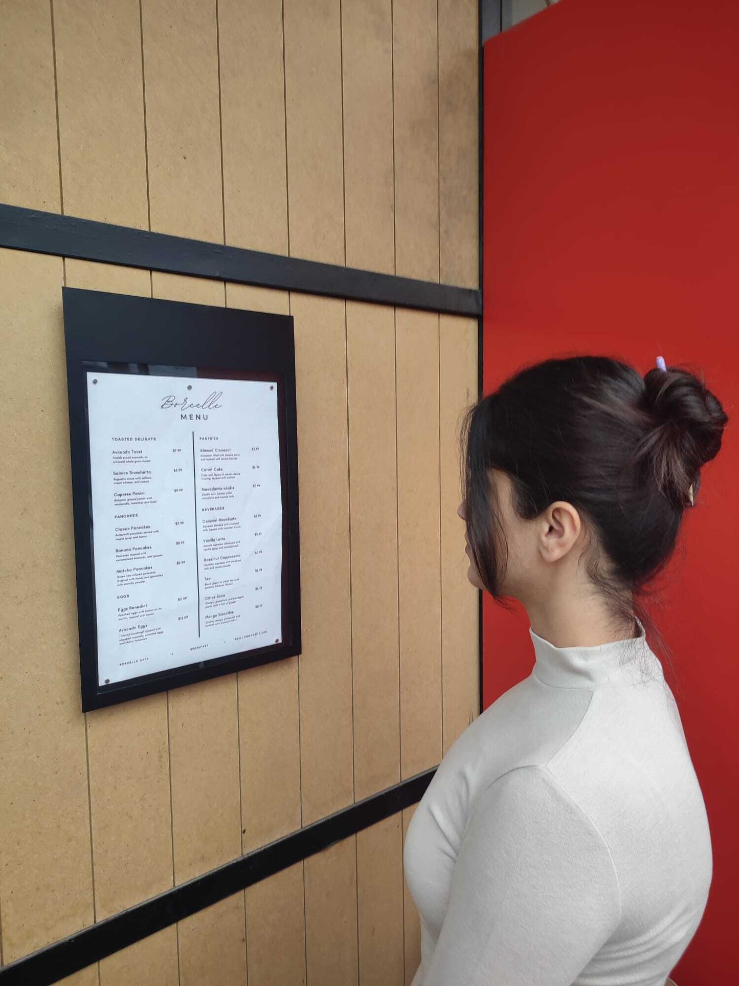 Wall-Mounted Menu Display Case – A3 Protective Front Cover Notice Board - Otimsan Shop