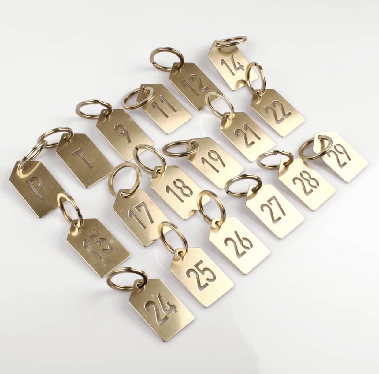 Metal Numbered Keychain | Hotel & Café Cloakroom Tag - Otimsan Shop
