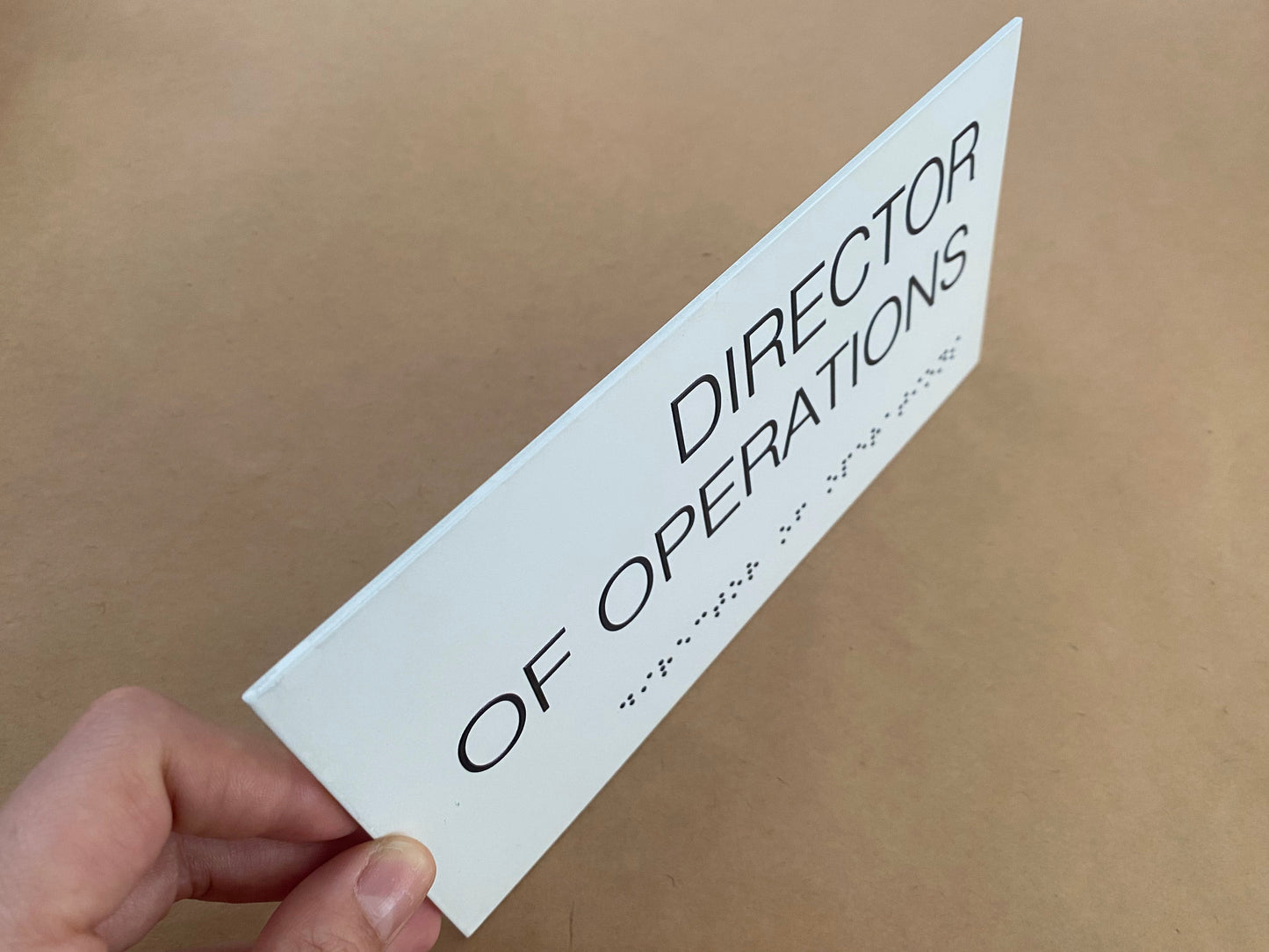 Braille Door Nameplate | Room Sign for Hotels and Offices - Otimsan Shop