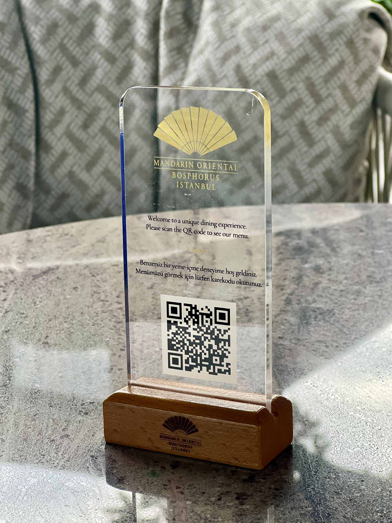 Acrylic QR Menu Stand | QR Code Display for Hotel, Restaurant, Pension & Bar Tables - Otimsan Shop
