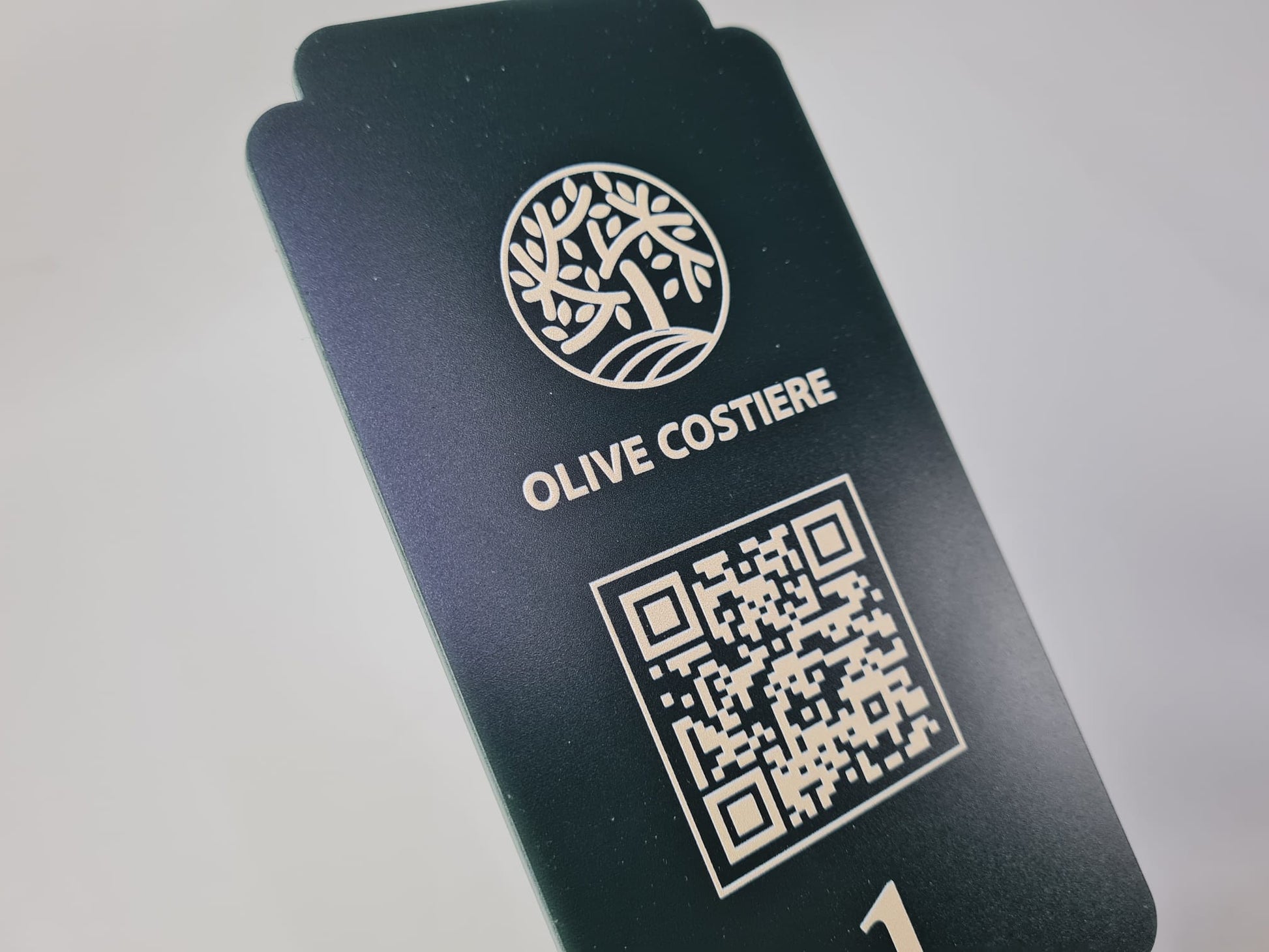 Wooden Freestanding QR Code Menu Stand – Acrylic Table Number & Information Sign - Otimsan Shop
