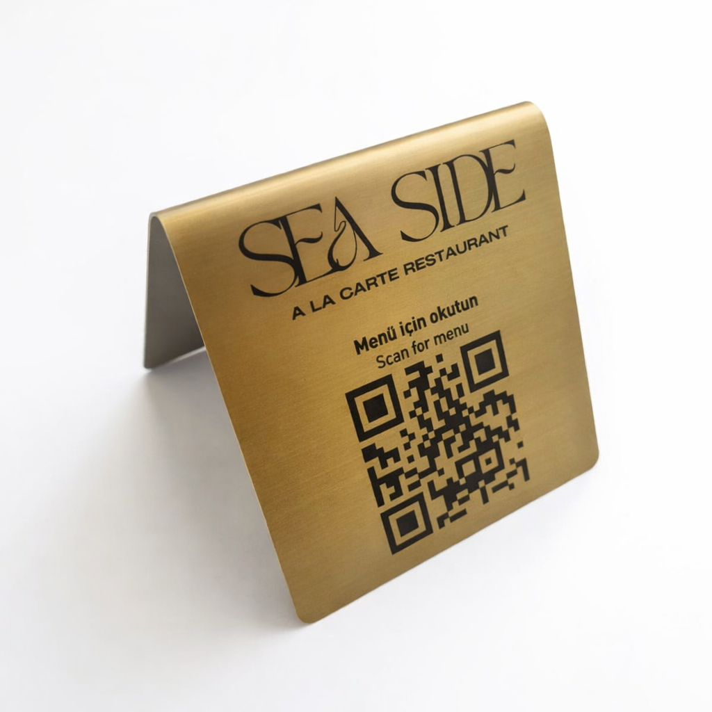 Metal Digital Menu Stand | Desktop Information Solution for Cafés and Restaurants - Otimsan Shop