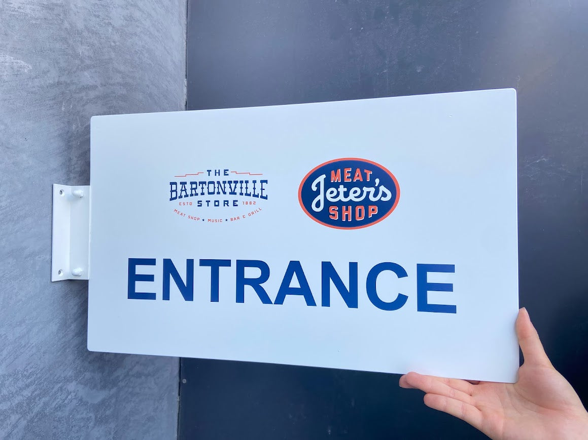 Double-Sided Budget Store Sign | Rectangular Custom Logo Print - Otimsan Shop