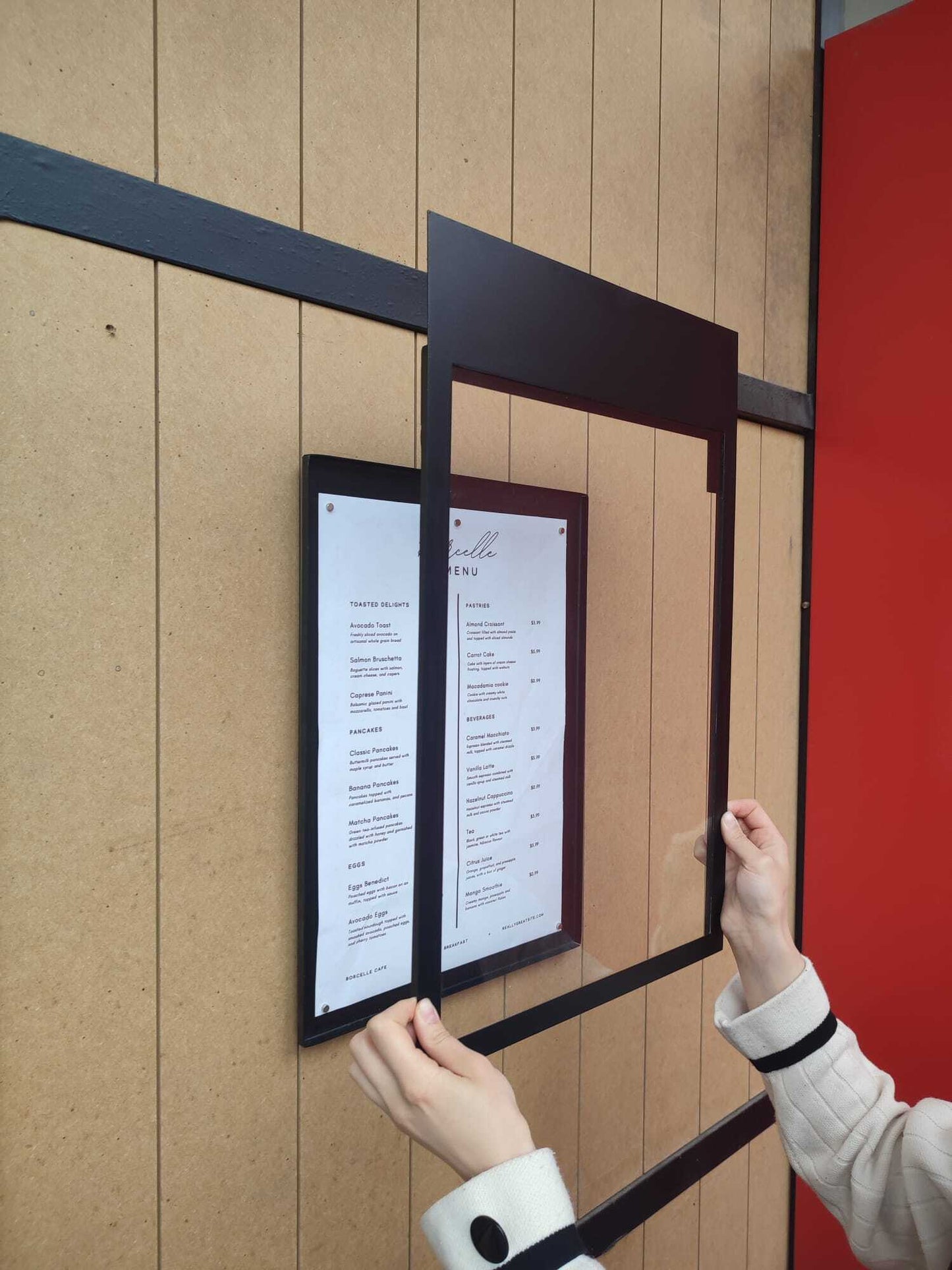 Wall-Mounted Menu Display Case – A3 Protective Front Cover Notice Board - Otimsan Shop