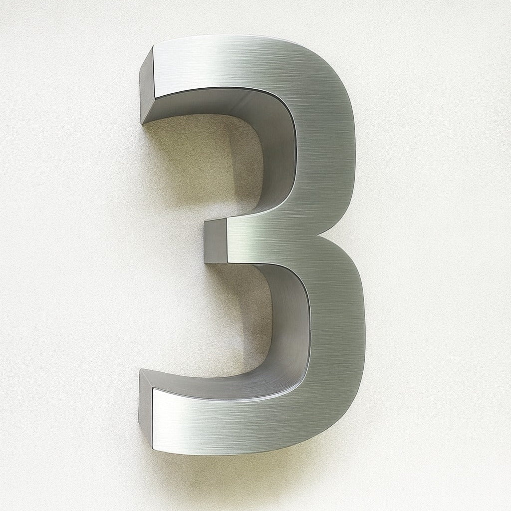 Wall-Mounted Stainless Steel Door Number – 5-Piece Set - Otimsan Shop