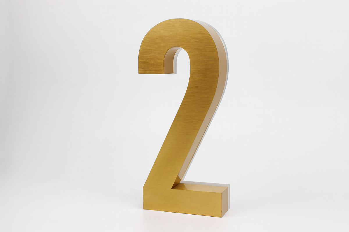 Illuminated Door Number | Stainless Steel & LED Lit Number Sign - Otimsan Shop