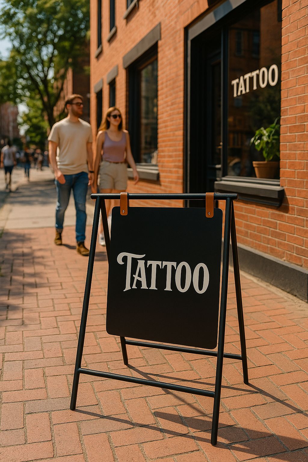 Magnetic Double-Sided Sidewalk Sign | Foldable Storefront Board with Printed Brand Logo - Otimsan Shop