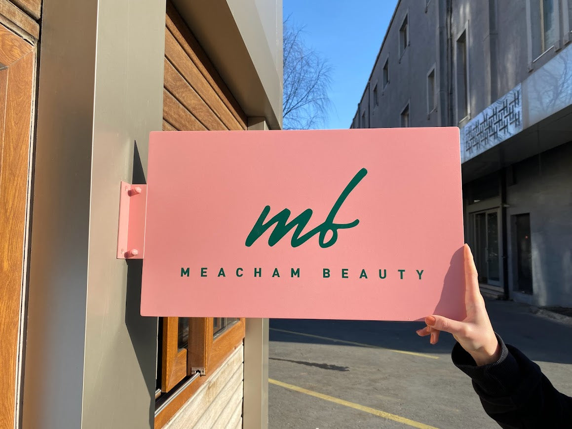 Double-Sided Budget Store Sign | Rectangular Custom Logo Print - Otimsan Shop