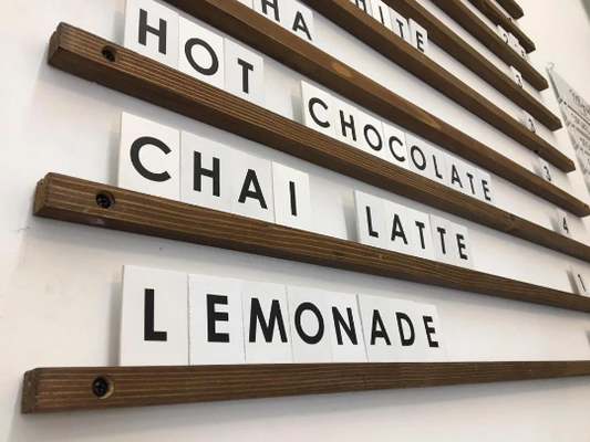 Wooden Slat Changeable Menu Board - Daily Menu Solution for Cafés and Coffee Shops - Otimsan Shop