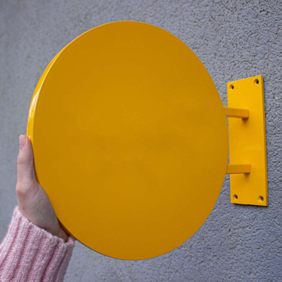 Double-Sided Durable Round Store Sign | Custom Logo Printed - Otimsan Shop