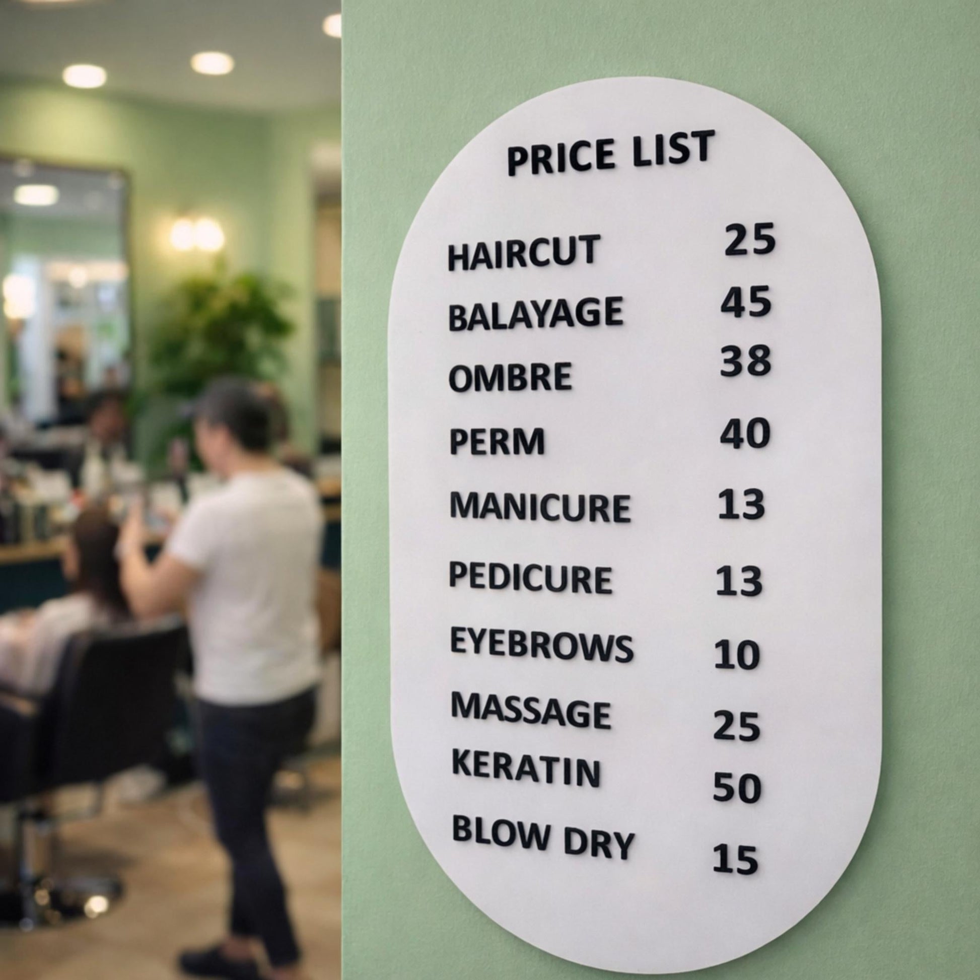 Arched Price Board - Otimsan Shop