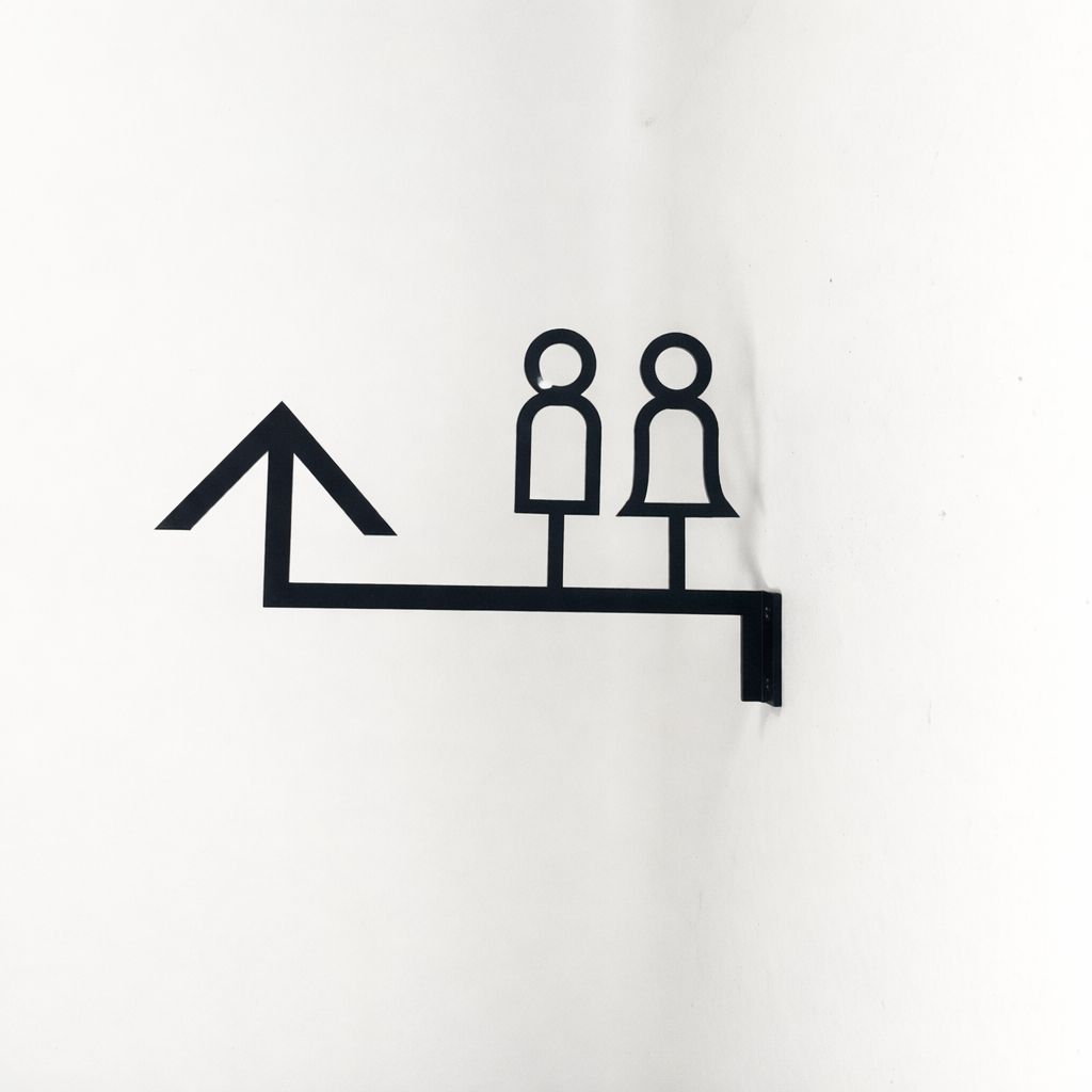 WC Direction Sign – Toilet Sign for Hotel, Café & Restaurant - Otimsan Shop