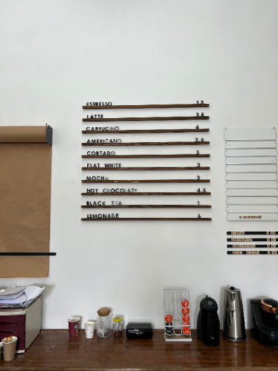 Wooden Slat Changeable Menu Board - Daily Menu Solution for Cafés and Coffee Shops - Otimsan Shop
