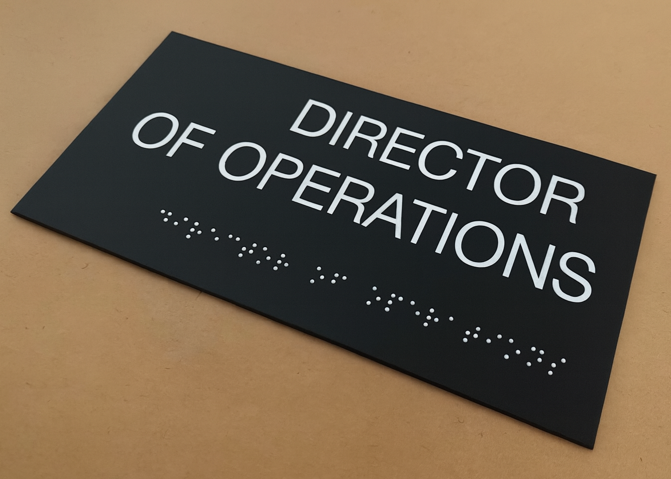 Braille Door Nameplate | Room Sign for Hotels and Offices - Otimsan Shop