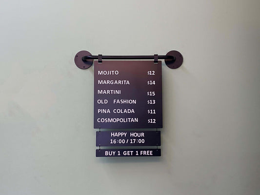 Flag Price Board with Additional Panel - Otimsan Shop