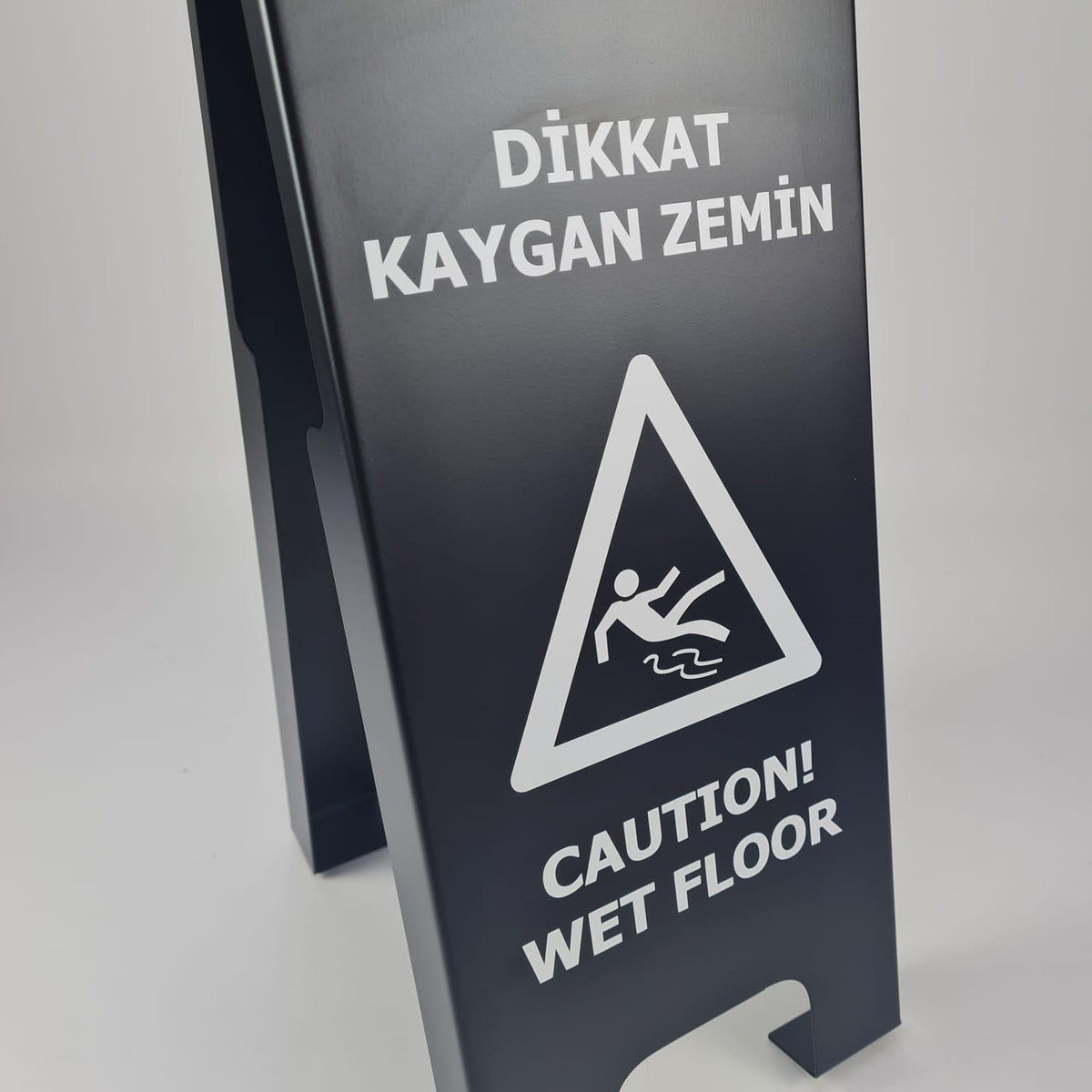 Wet Floor Sign Stand | Metal Foldable Double-Sided Portable Sign - Otimsan Shop
