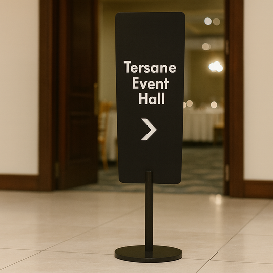 Freestanding Directional Sign | Metal Information Board for Events, Parking Areas, and Entrances - Otimsan Shop