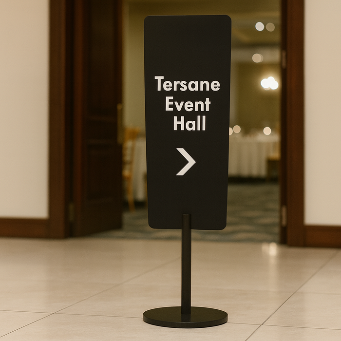 Freestanding Directional Sign | Metal Information Board for Events, Parking Areas, and Entrances - Otimsan Shop