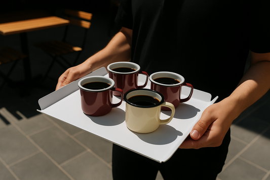 Service Tray | Portable Metal Coffee, Bar and Waiter Tray - Otimsan Shop