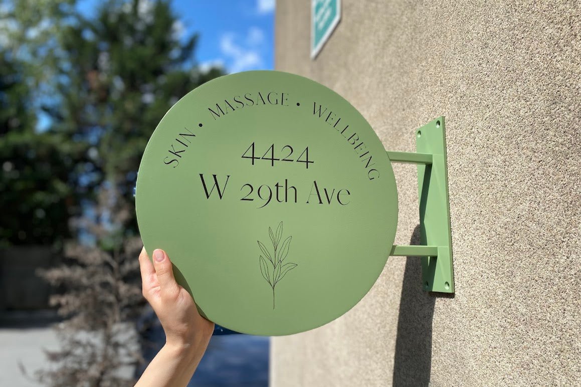 Double-Sided Durable Round Store Sign | Custom Logo Printed - Otimsan Shop