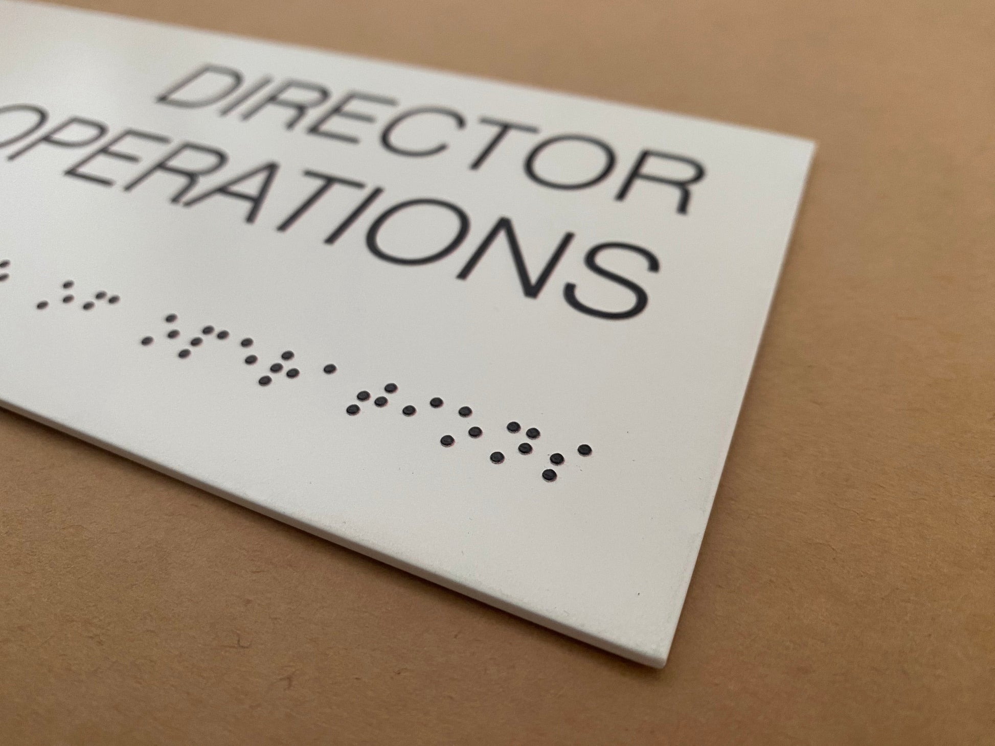 Braille Door Nameplate | Room Sign for Hotels and Offices - Otimsan Shop