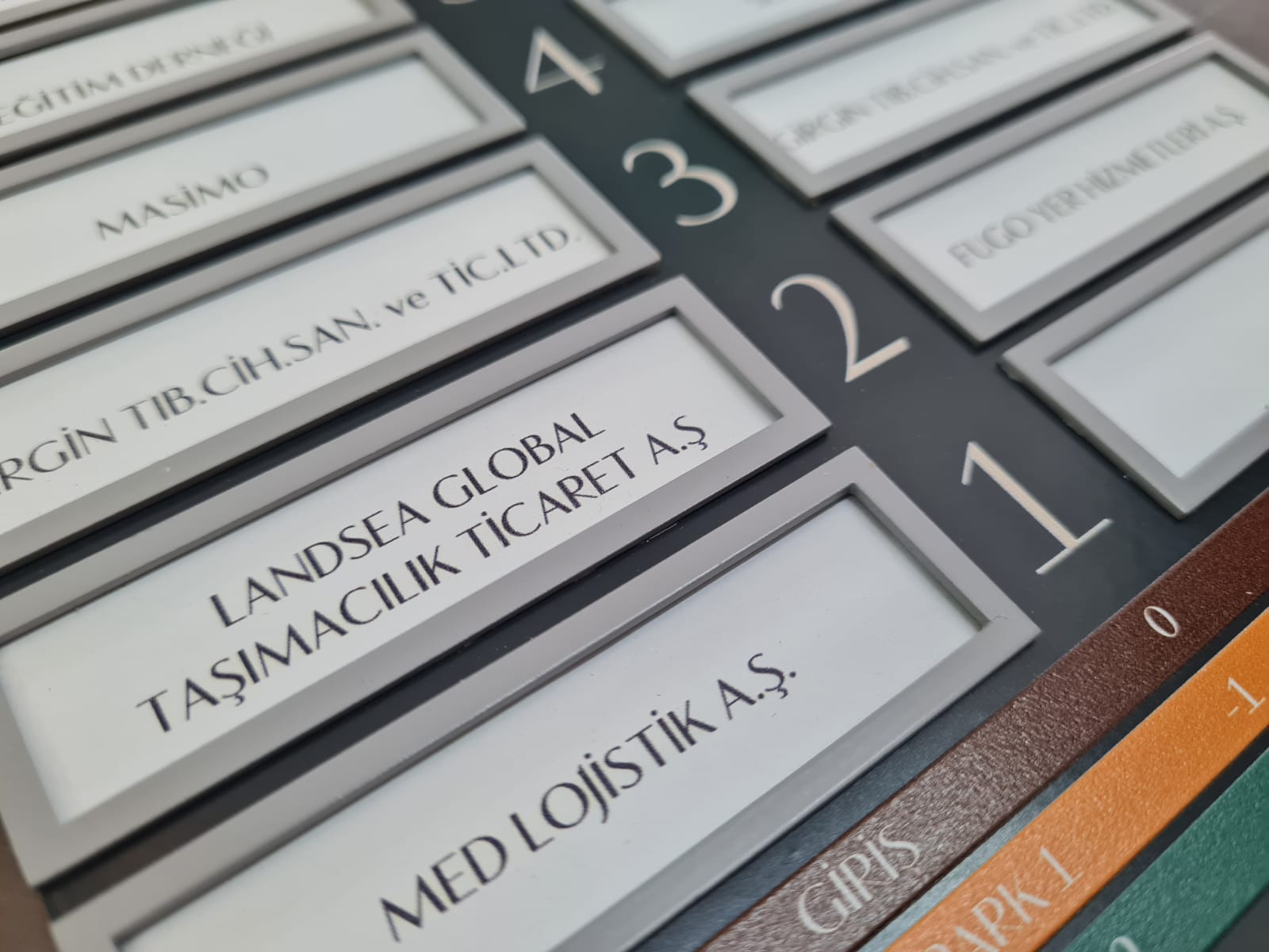 Modular Elevator Floor Information Panel – Removable Nameplate System - Otimsan Shop