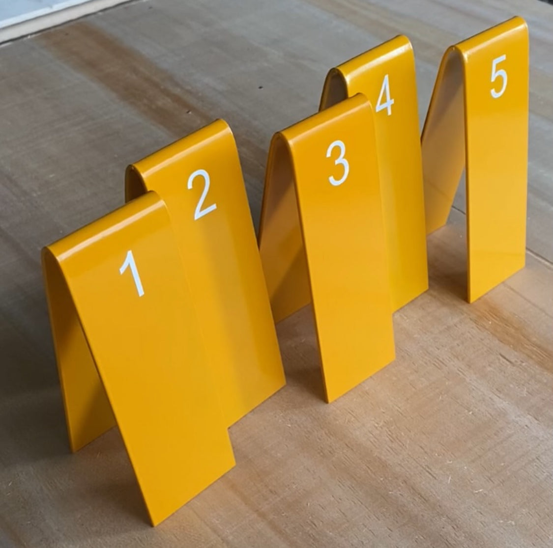 Table Number Stand | QR Code, Double-Sided & Custom Logo Design for Restaurants & Cafés - Otimsan Shop