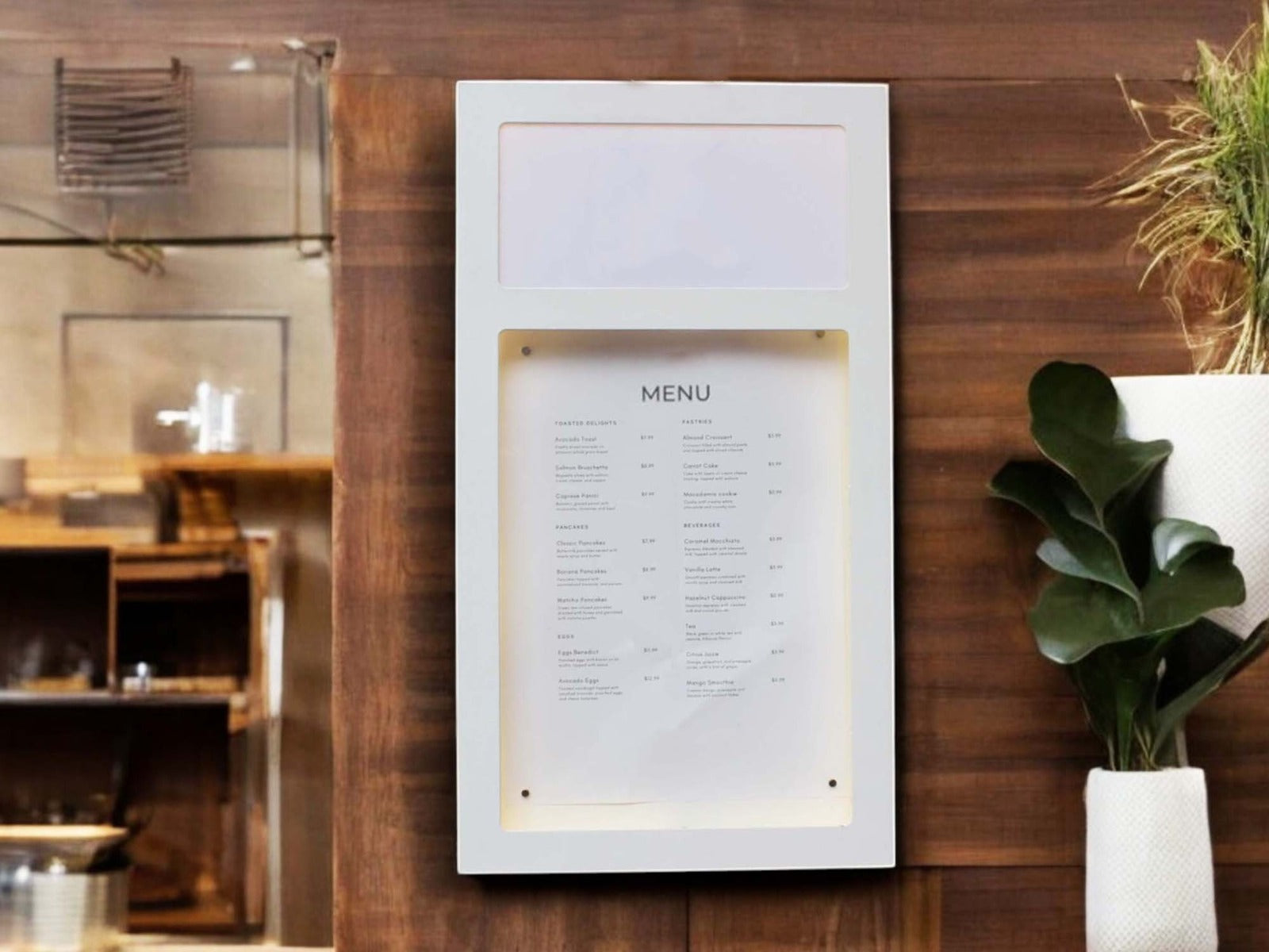 Wall-Mounted Illuminated Menu Board - Otimsan Shop