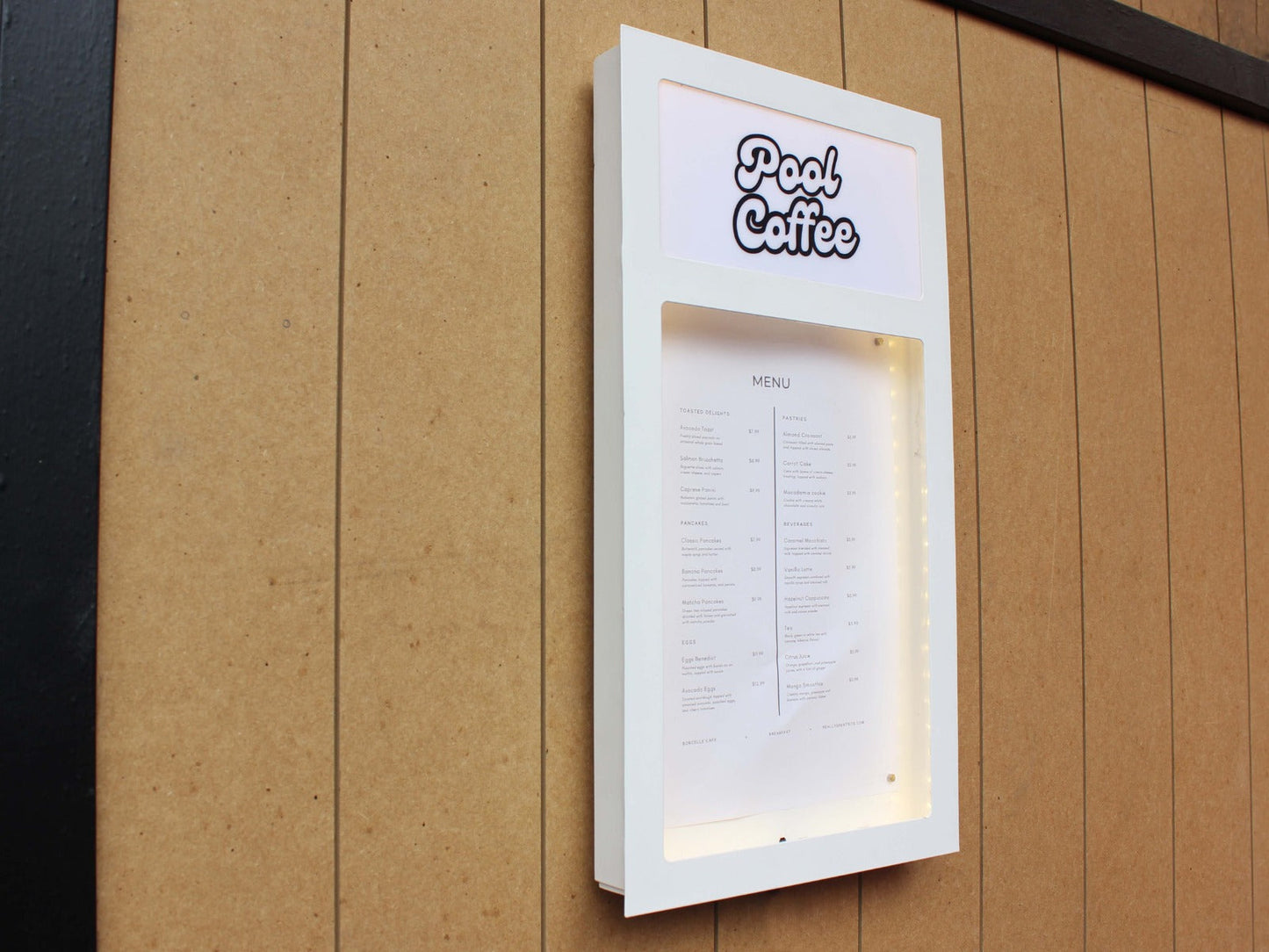 Wall-Mounted Illuminated Menu Board - Otimsan Shop