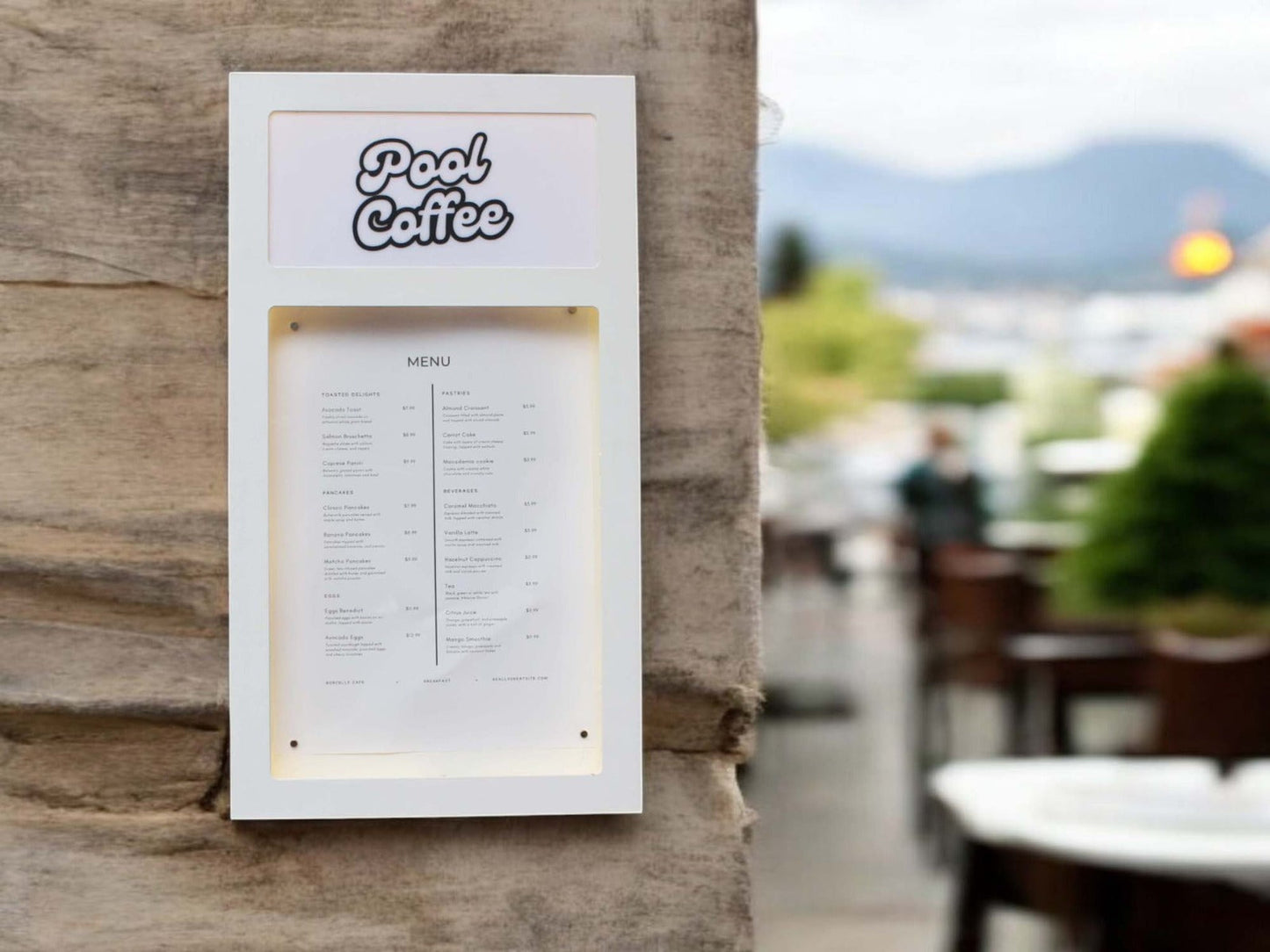 Wall-Mounted Illuminated Menu Board - Otimsan Shop