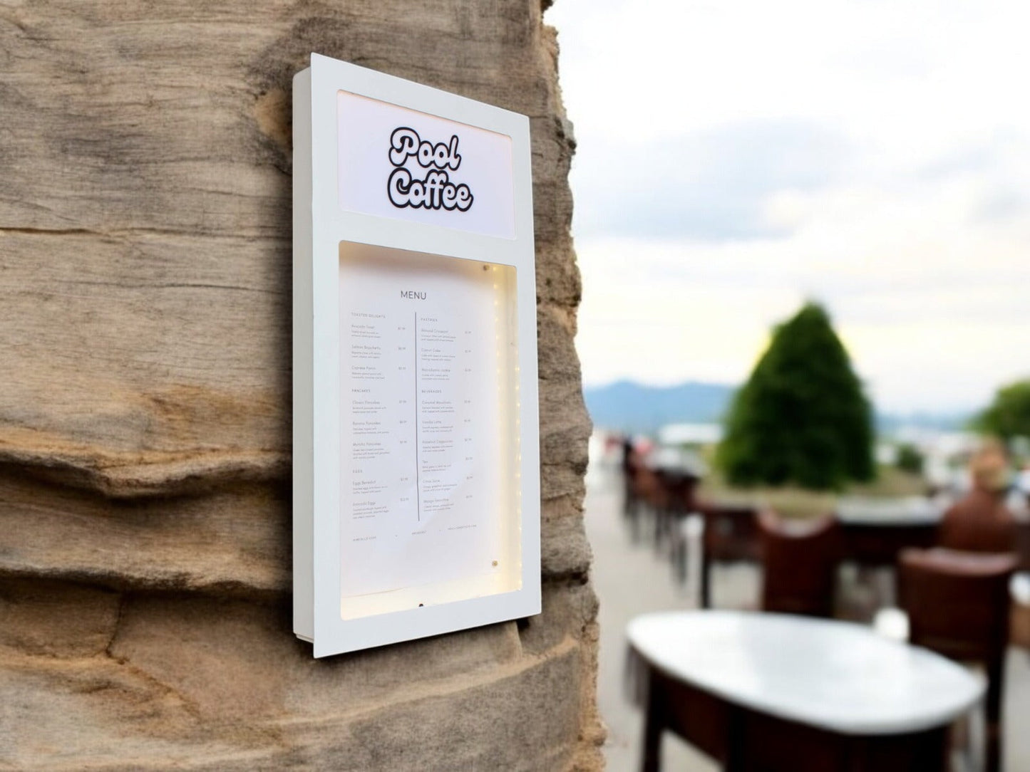 Wall-Mounted Illuminated Menu Board - Otimsan Shop