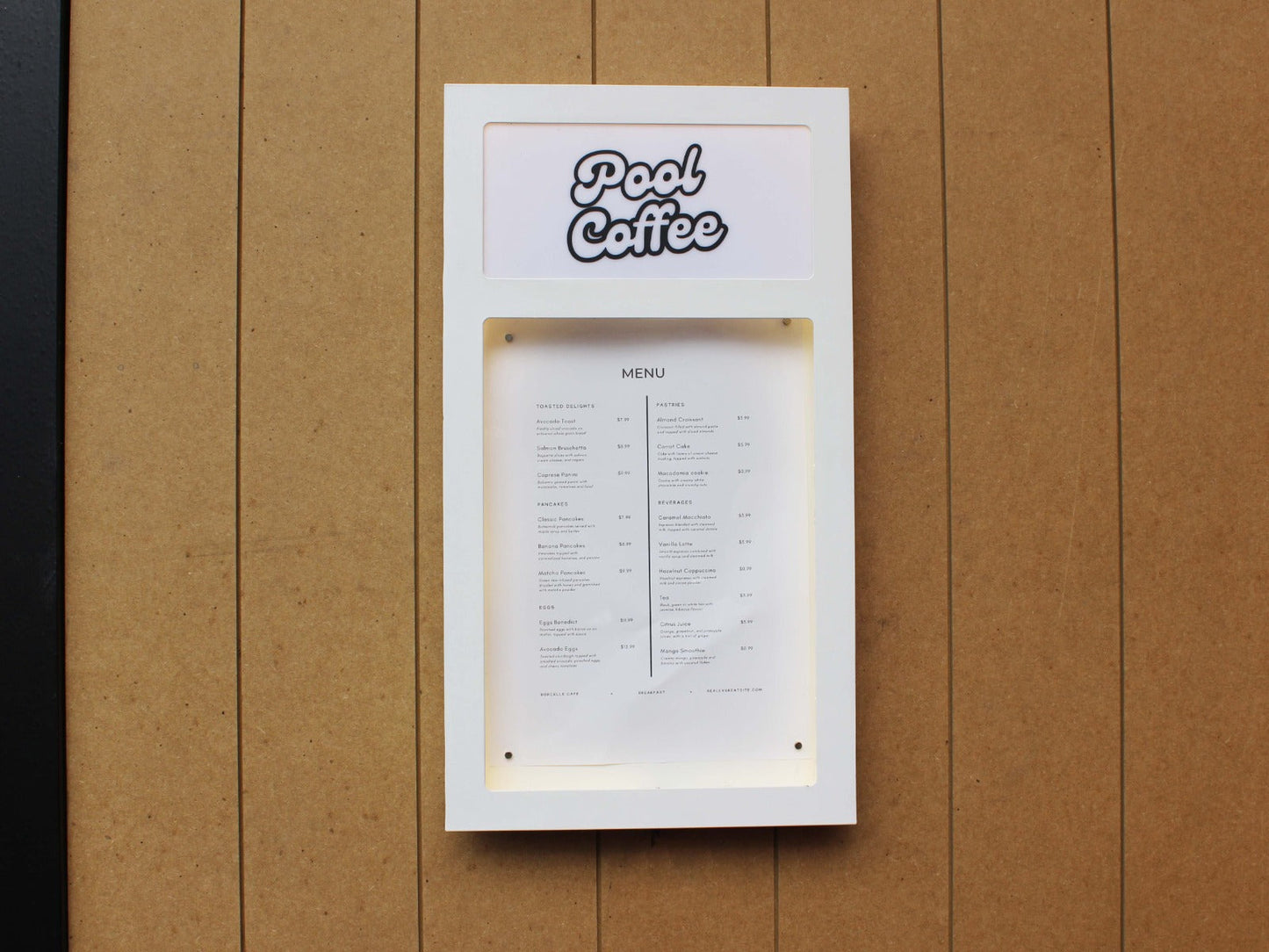 Wall-Mounted Illuminated Menu Board - Otimsan Shop