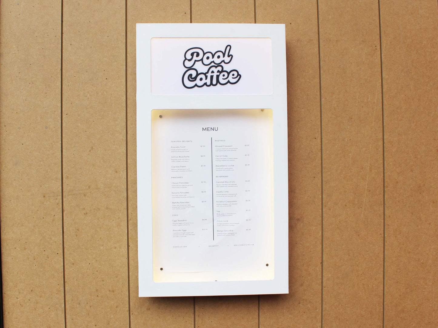 Wall-Mounted Illuminated Menu Board - Otimsan Shop
