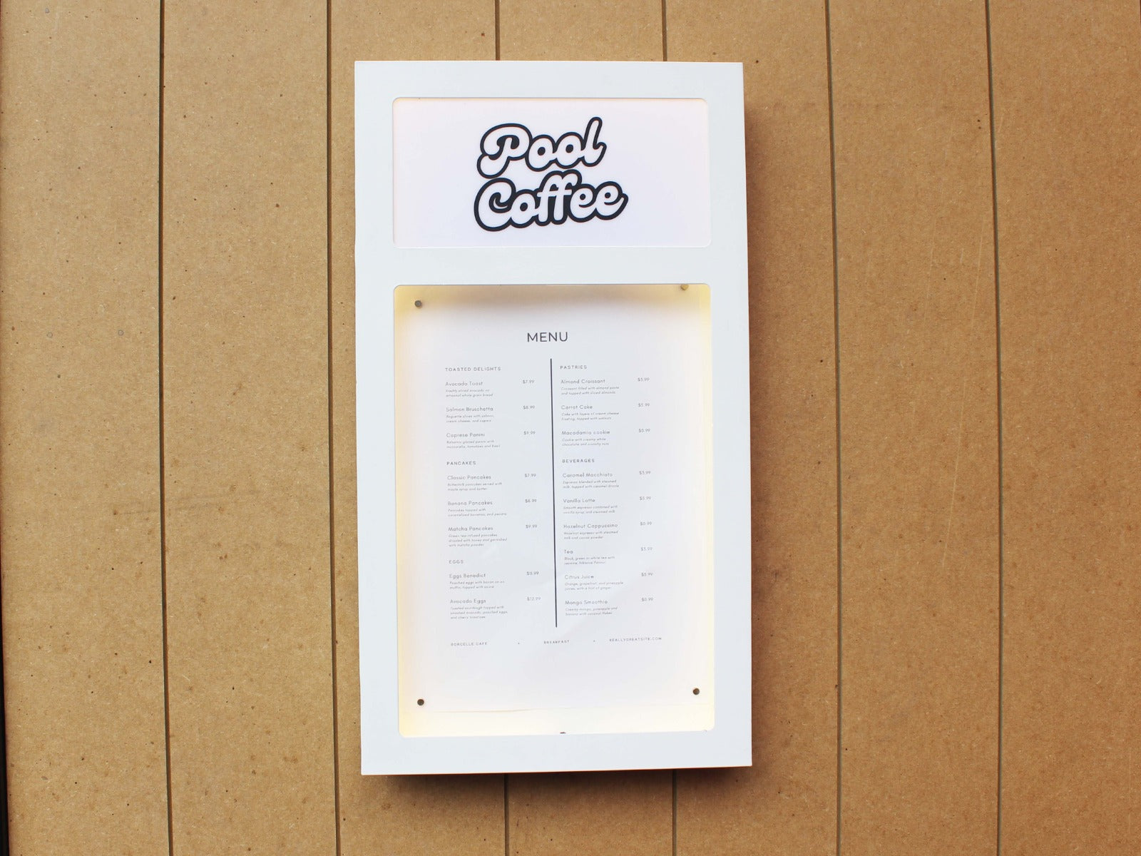 Wall-Mounted Illuminated Menu Board - Otimsan Shop