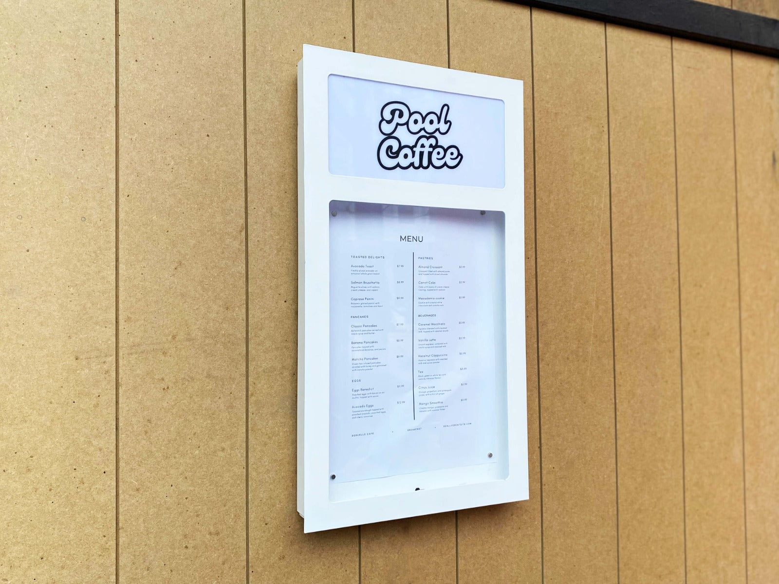 Wall-Mounted Illuminated Menu Board - Otimsan Shop