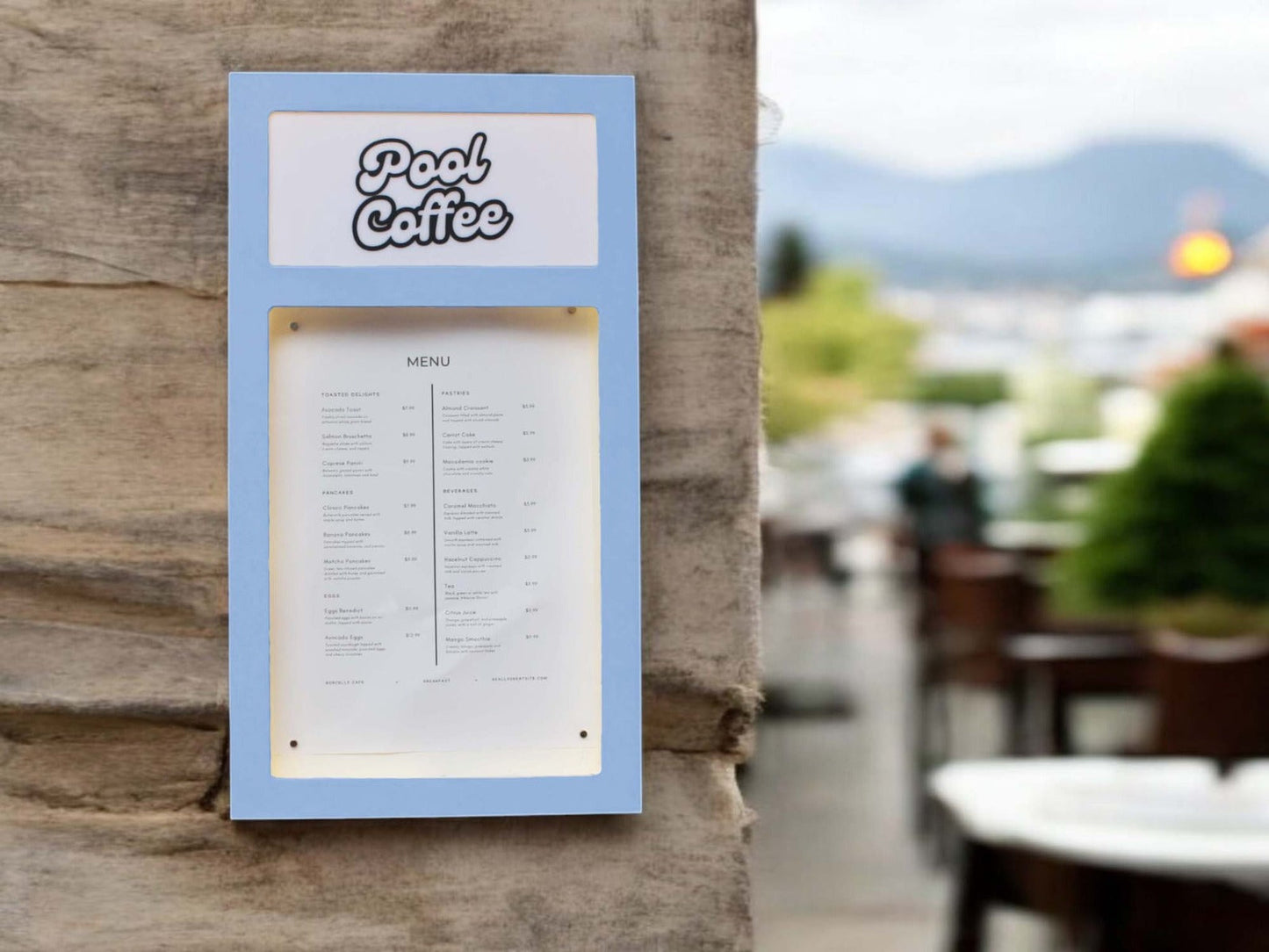 Wall-Mounted Illuminated Menu Board - Otimsan Shop