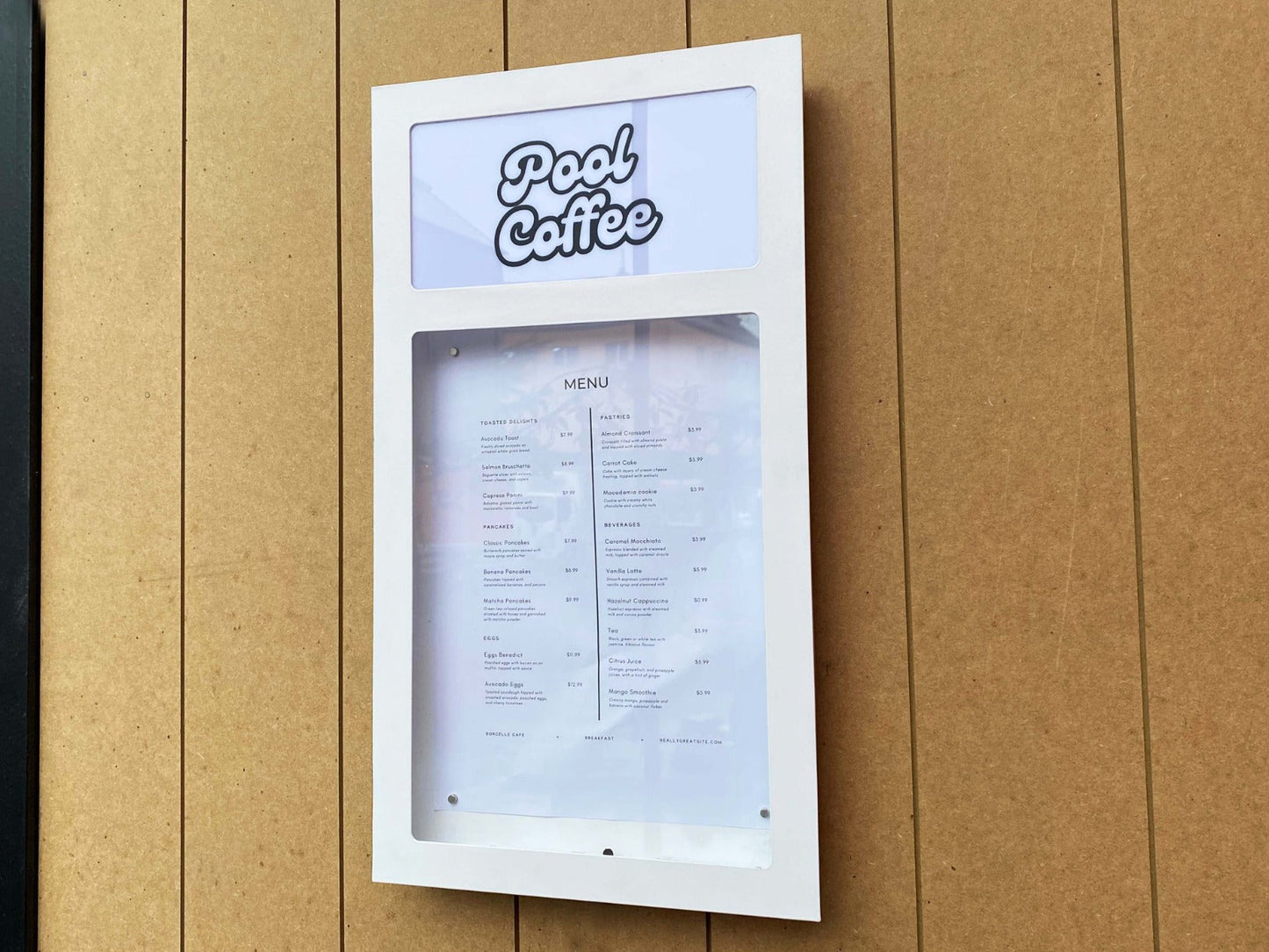 Wall-Mounted Illuminated Menu Board - Otimsan Shop