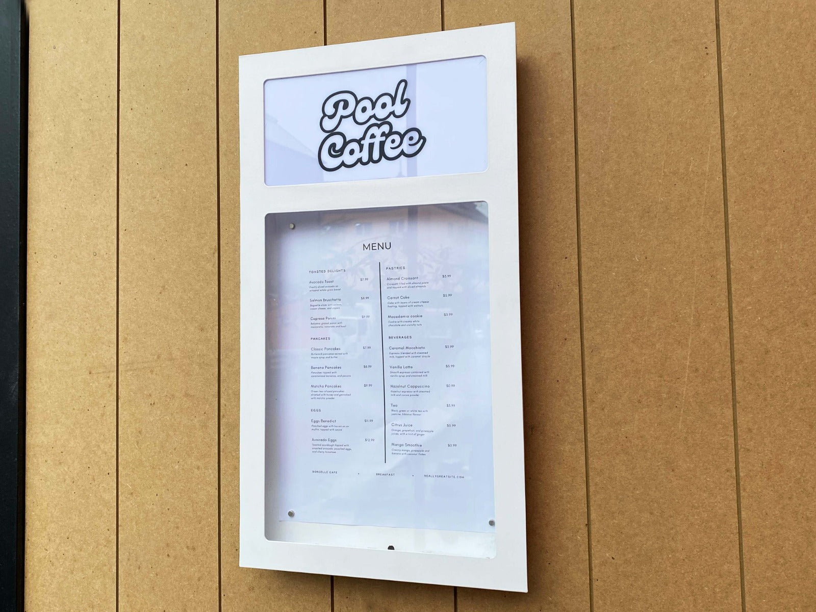 Wall-Mounted Illuminated Menu Board - Otimsan Shop