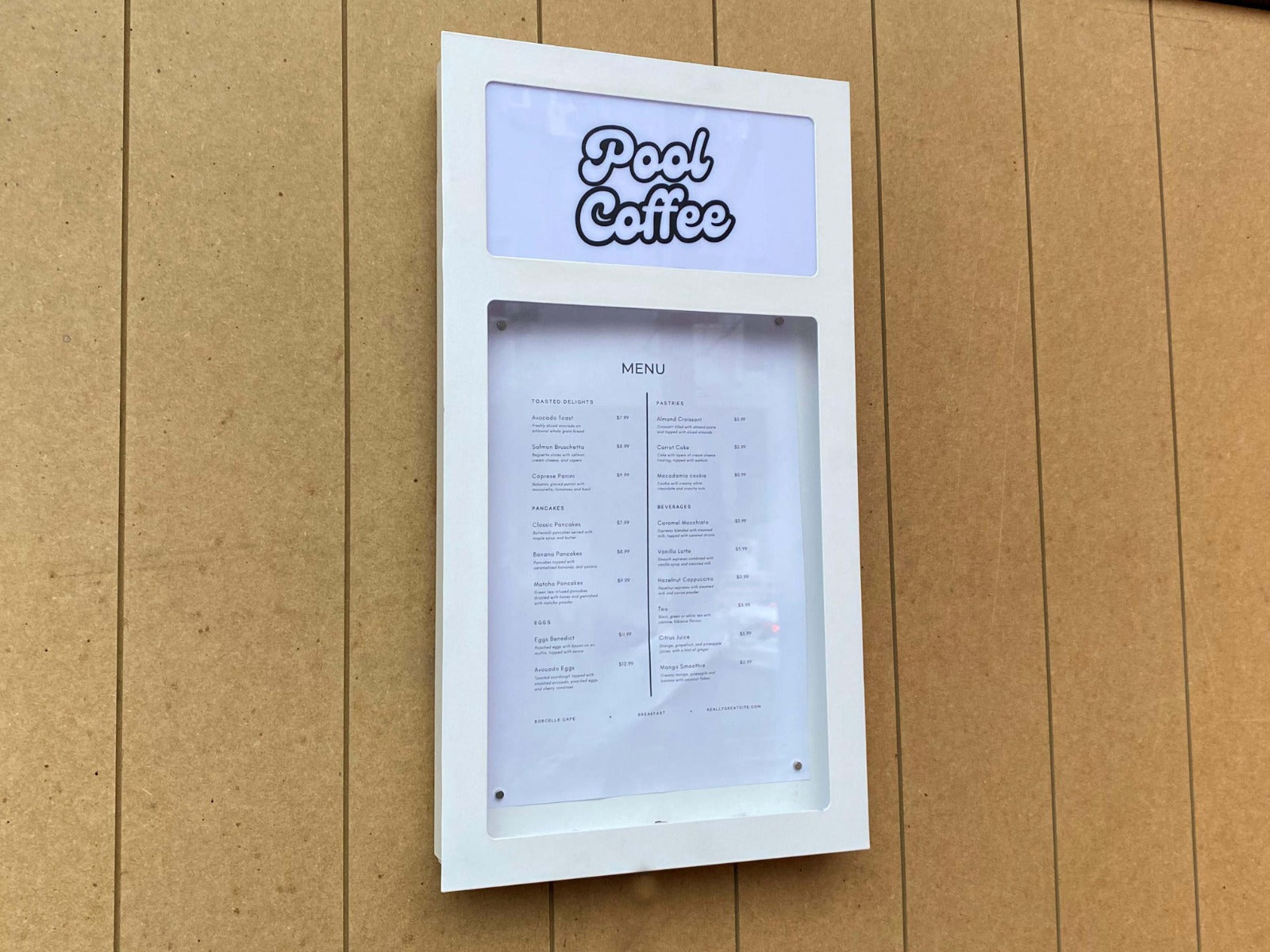 Wall-Mounted Illuminated Menu Board - Otimsan Shop