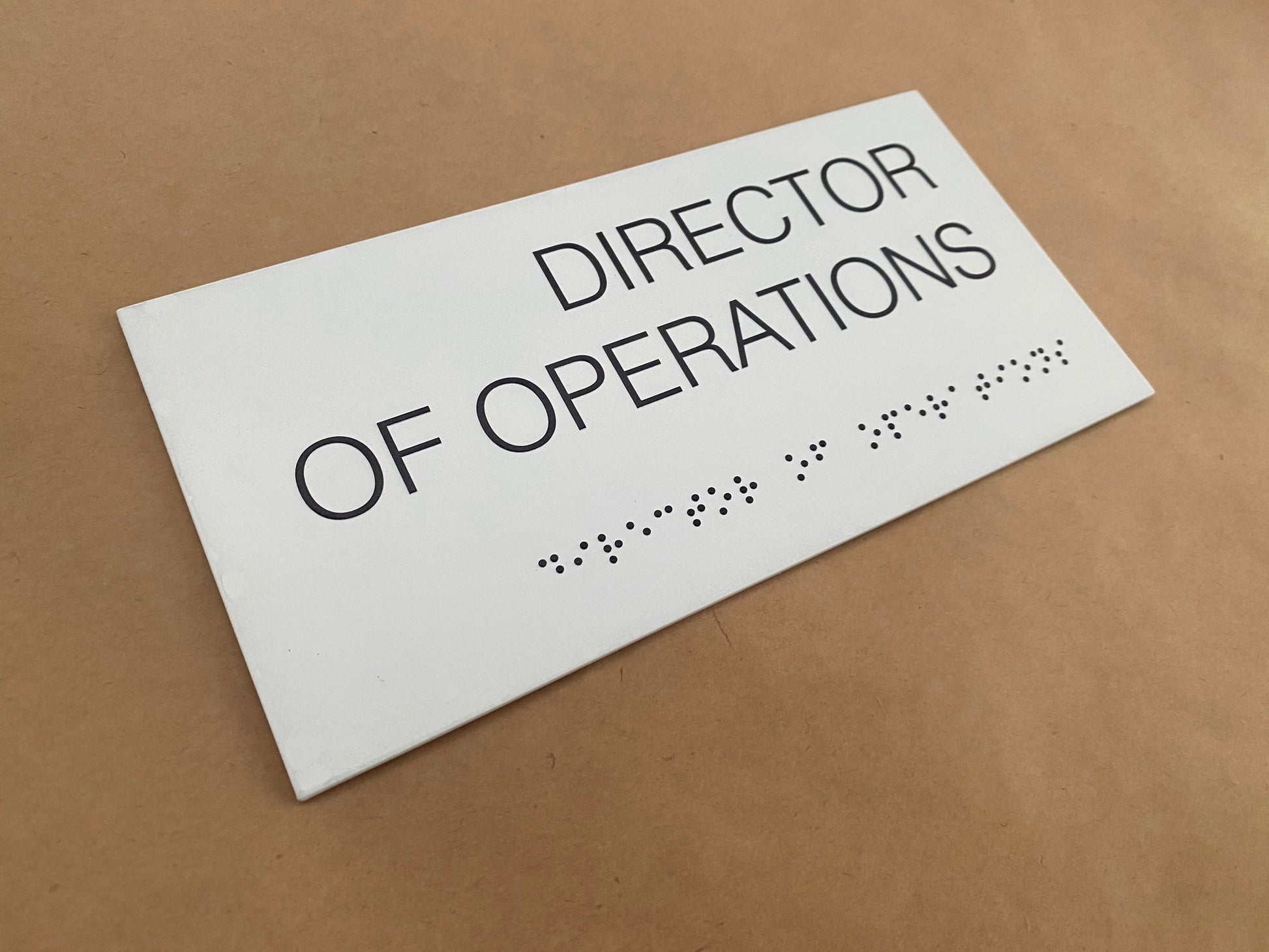 Braille Door Nameplate | Room Sign for Hotels and Offices - Otimsan Shop